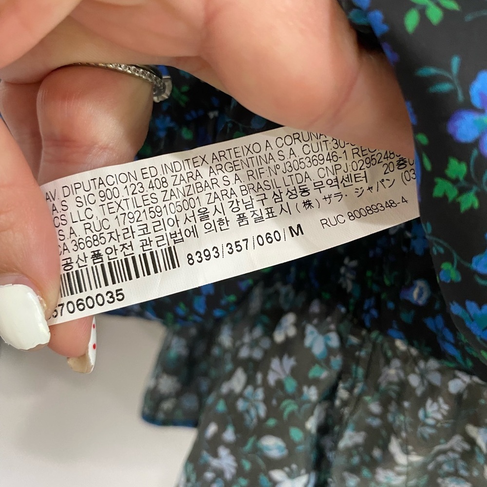 Zara | Cropped Floral Blouse - Picture 7 of 11